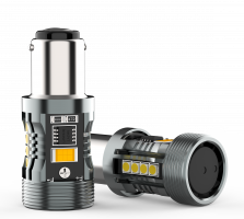 Комплект светодиодных ламп Infolight P21/5W, BAY15D (1157) Canbus Amber+White