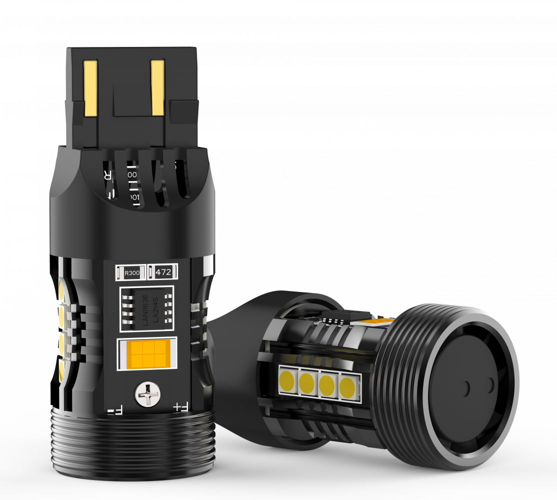 Комплект светодиодных ламп Infolight T20, 7443 (W21/5W) Canbus White