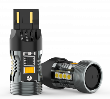 Комплект светодиодных ламп Infolight T20, 7443 (W21/5W) Canbus Amber+White