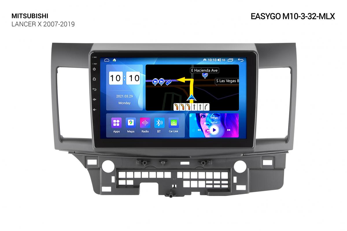 Штатная автомагнитола EasyGo M10-3-32-MLX Mitsubishi Lancer X (2007-2019)