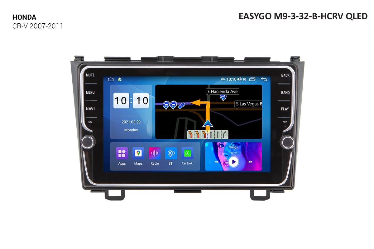 Штатная автомагнитола EasyGo M9-3-32-B-HCRV QLED Honda CR-V 2007-2011