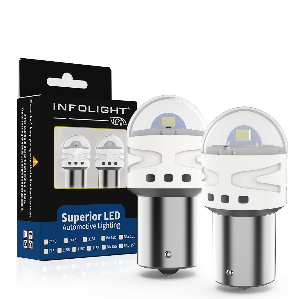 Комплект светодиодных ламп Infolight P21W, BA15S (1156) Red