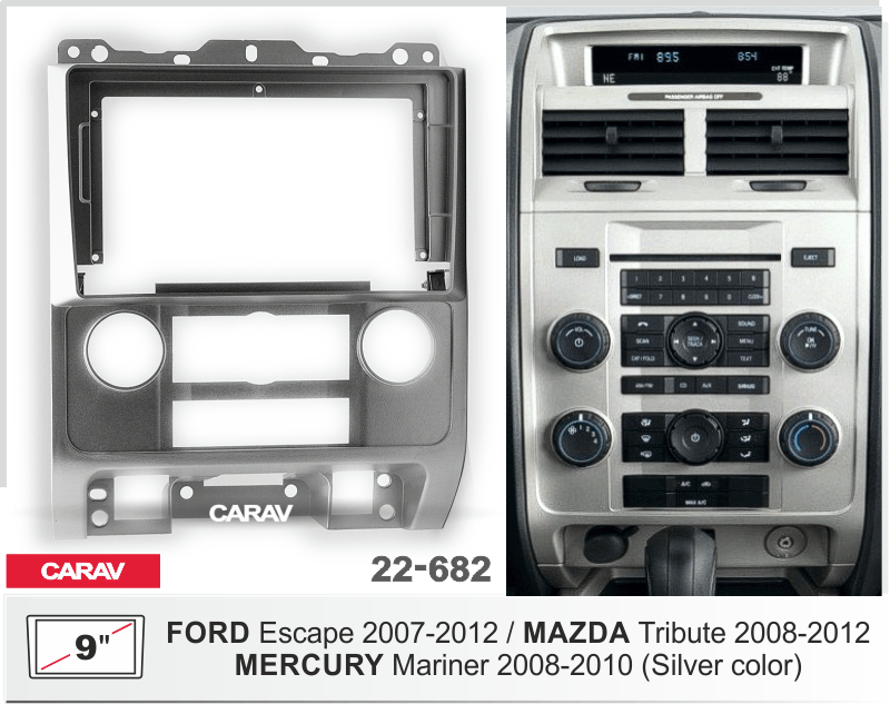 Перехідна рамка CARAV 22-682 Ford, Mazda, Mercury