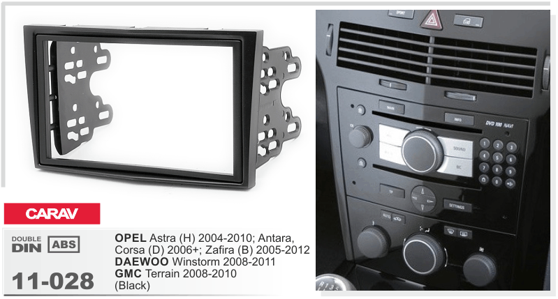 Переходная рамка Opel Astra, Antara, Corsa, Zafira Carav 11-028