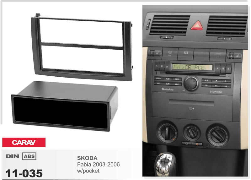Переходная рамка Skoda Fabia Carav 11-035