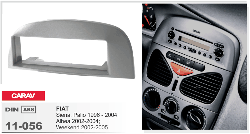 Переходная рамка FIAT Siena, Palio 1996-2004; Albea 2002-2004; Weekend 2002-2005 CARAV 11-056