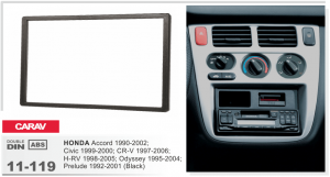 Переходная рамка Honda Accord, Civic, CR-V, HR-V, Odyssey, Prelude Carav 11-119