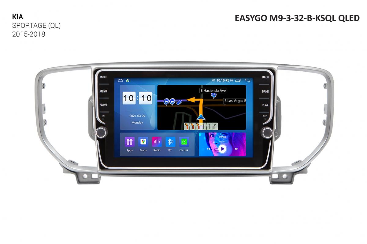 Штатний головний пристрій EasyGo M9-3-32-B-KSQL QLED KIA Sportage
