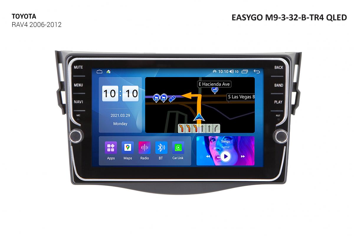 Штатное головное устройство EasyGo M9-3-32-B-TR4 QLED Toyota RAV4