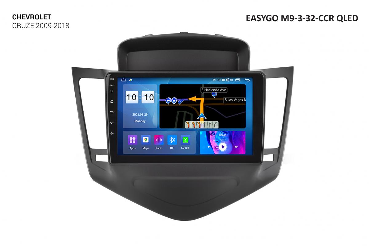Штатная автомагнитола EasyGo M9-3-32-CCR QLED Chevrolet Cruze 2009-2018