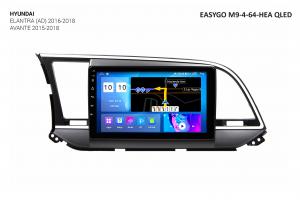 Штатная автомагнитола EasyGo M9-4-64-HEA QLED Hyundai Elantra (AD) 2016-2018, Avante 2015-2018
