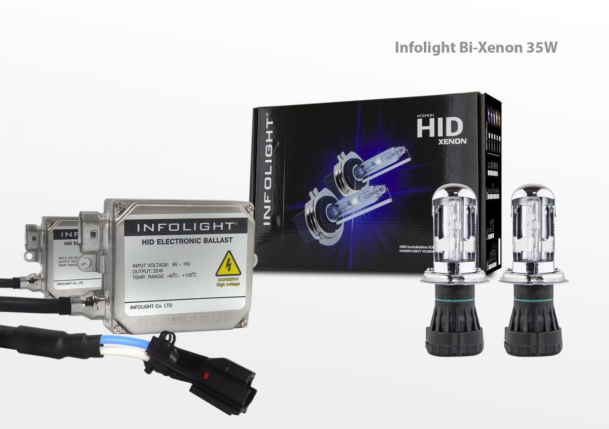 Комплект биксенона Infolight H4 6000К  35W
