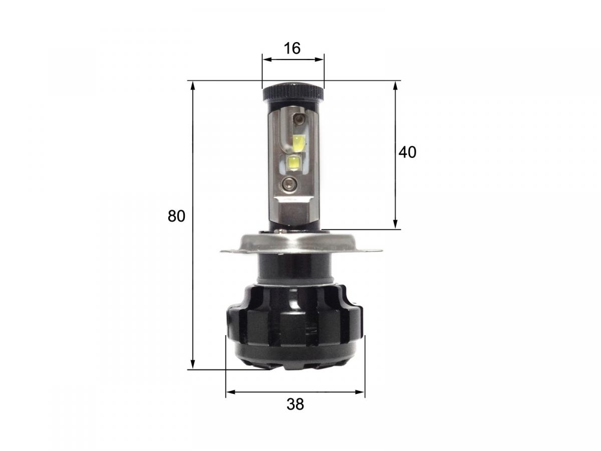 Комплект светодиодных ламп Sho-Me G1.4 H4 40/50W