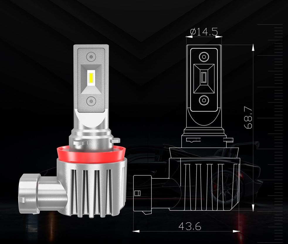 Комплект світлодіодних ламп Sho-Me F3 H11 20W