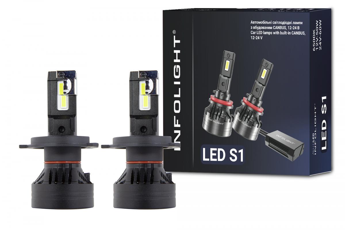 Комплект светодиодных ламп Infolight S1 H4 50W