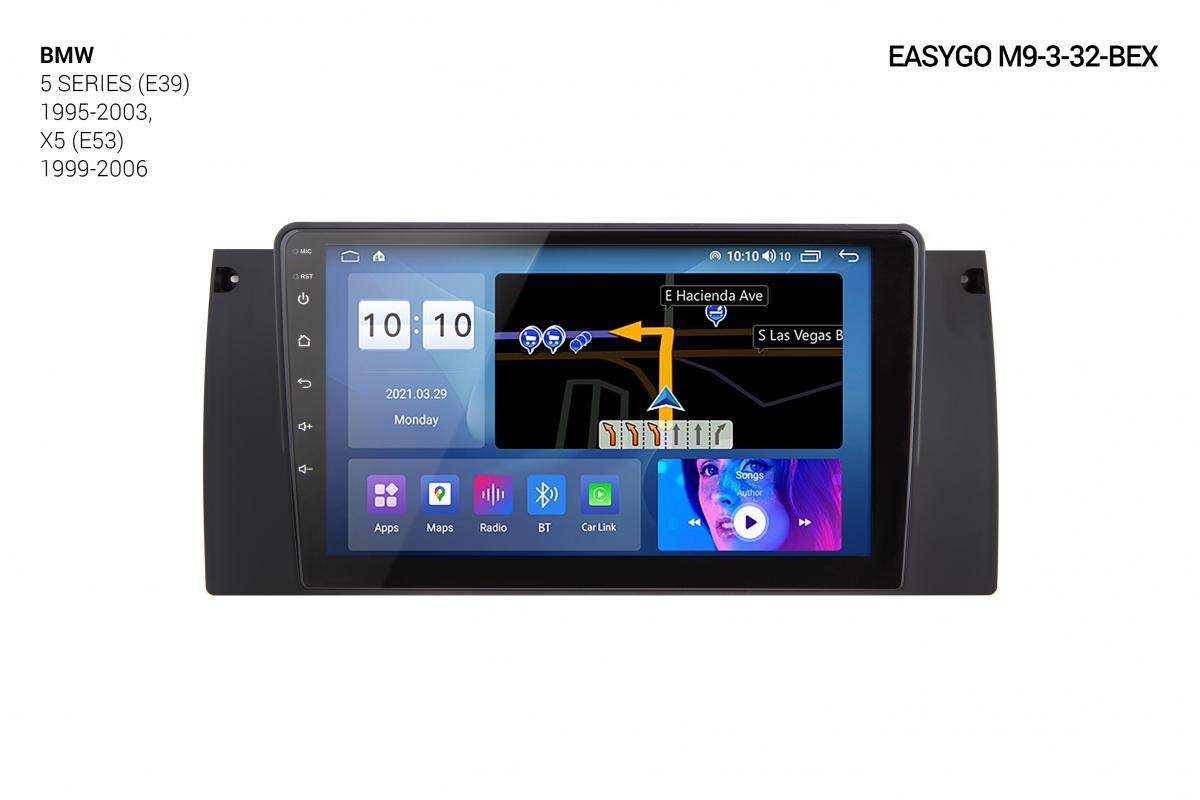 Штатна автомагнітола EasyGo M9-3-32-BEX BMW 5 Series (E39) 1995-2003, X5 (E53) 1999-2006E39) 1995-2003, X5 (E53) 1999-2006