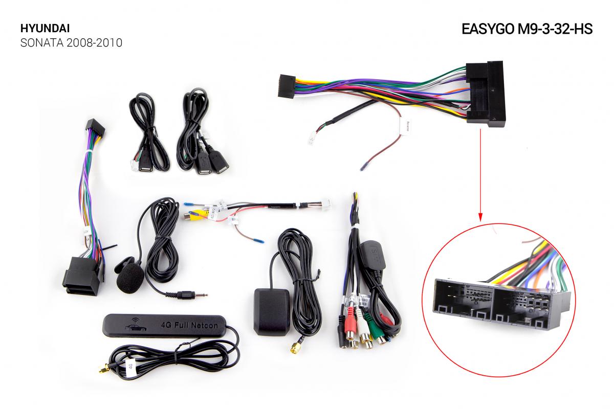 Штатная автомагнитола EasyGo M9-3-32-HS Hyundai Sonata 2008-2010