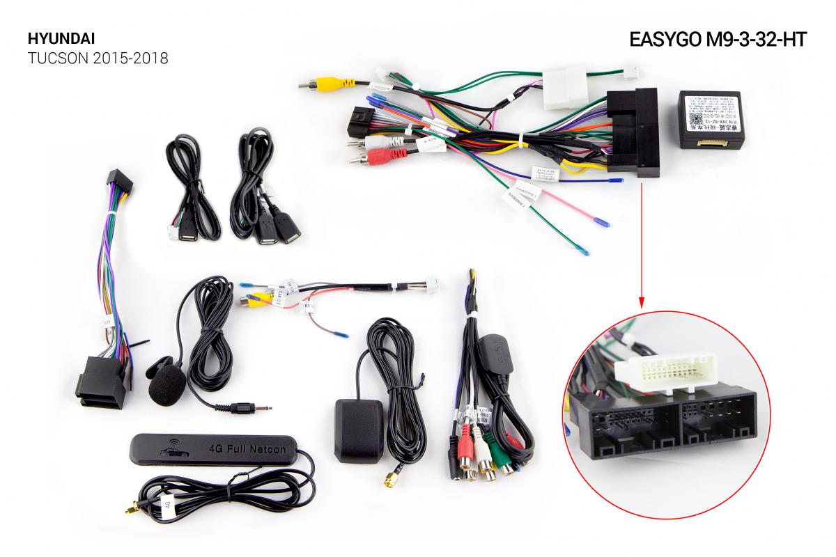 Штатная автомагнитола EasyGo M9-3-32-HT Hyundai Tucson 2015-2018