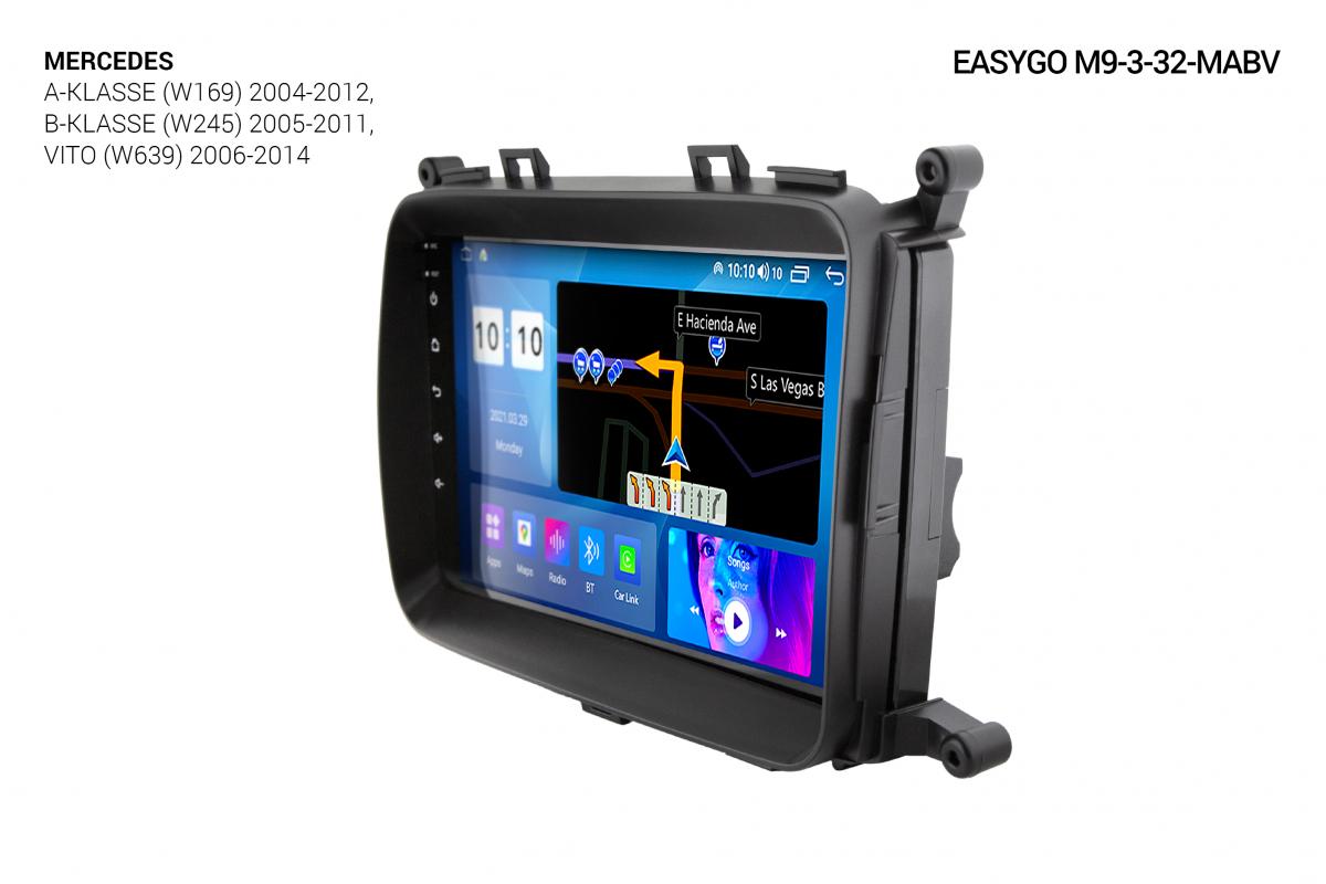 Штатная автомагнитола EasyGo M9-3-32-MABV Mercedes A-klasse (W169) 2004-2012, B-klasse (W245) 2005-2011, Vito (W639) 2006-2014
