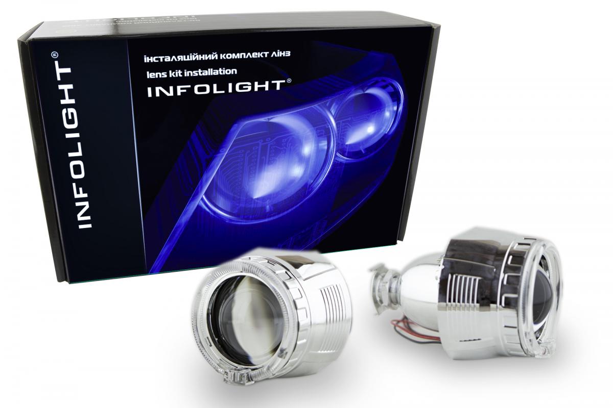 Біксенонові лінзи Infolight G5 Ultimate тип 3 з LED ангельськими очками