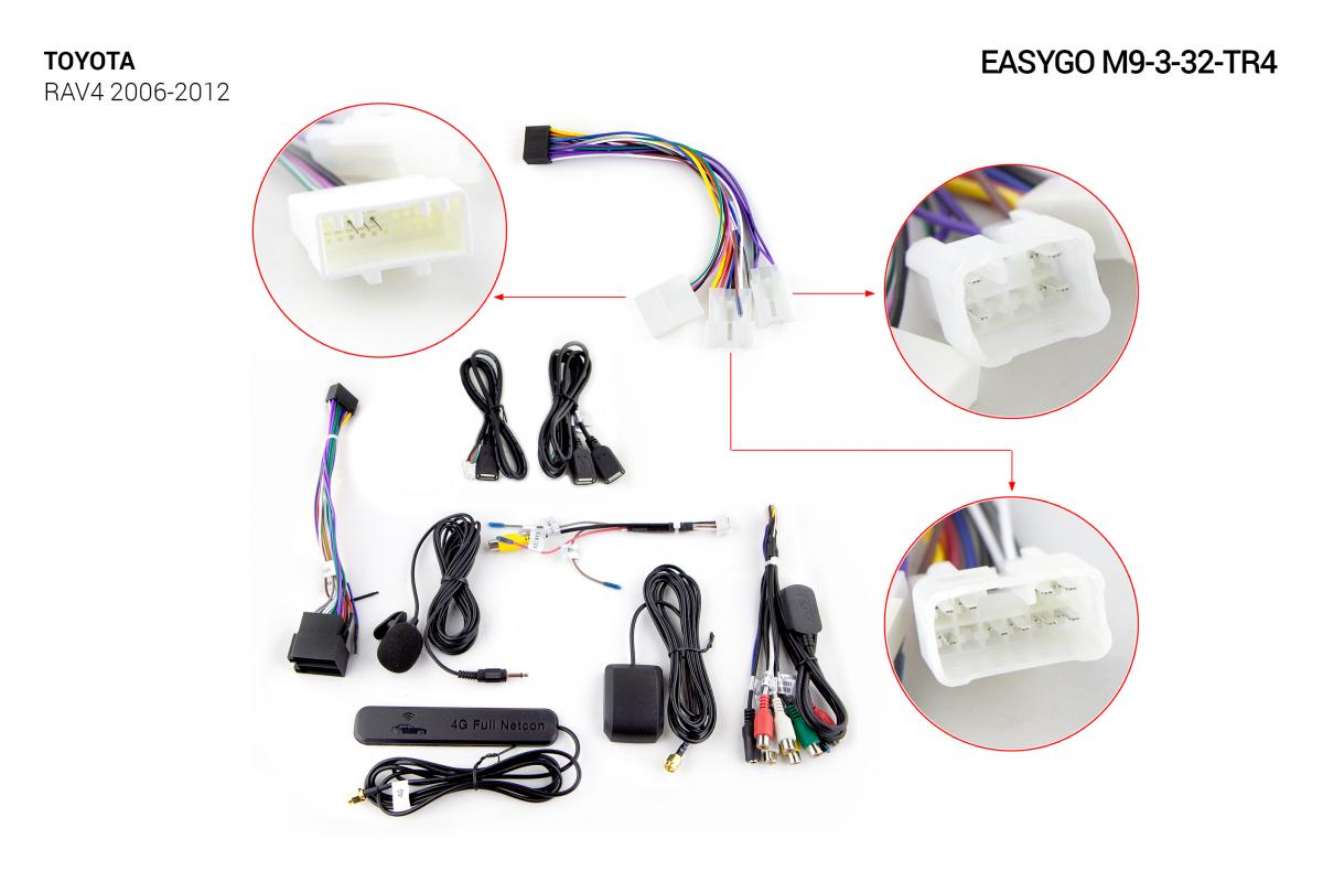 Штатная автомагнитола EasyGo M9-3-32-TR4 Toyota RAV4 2006-2012