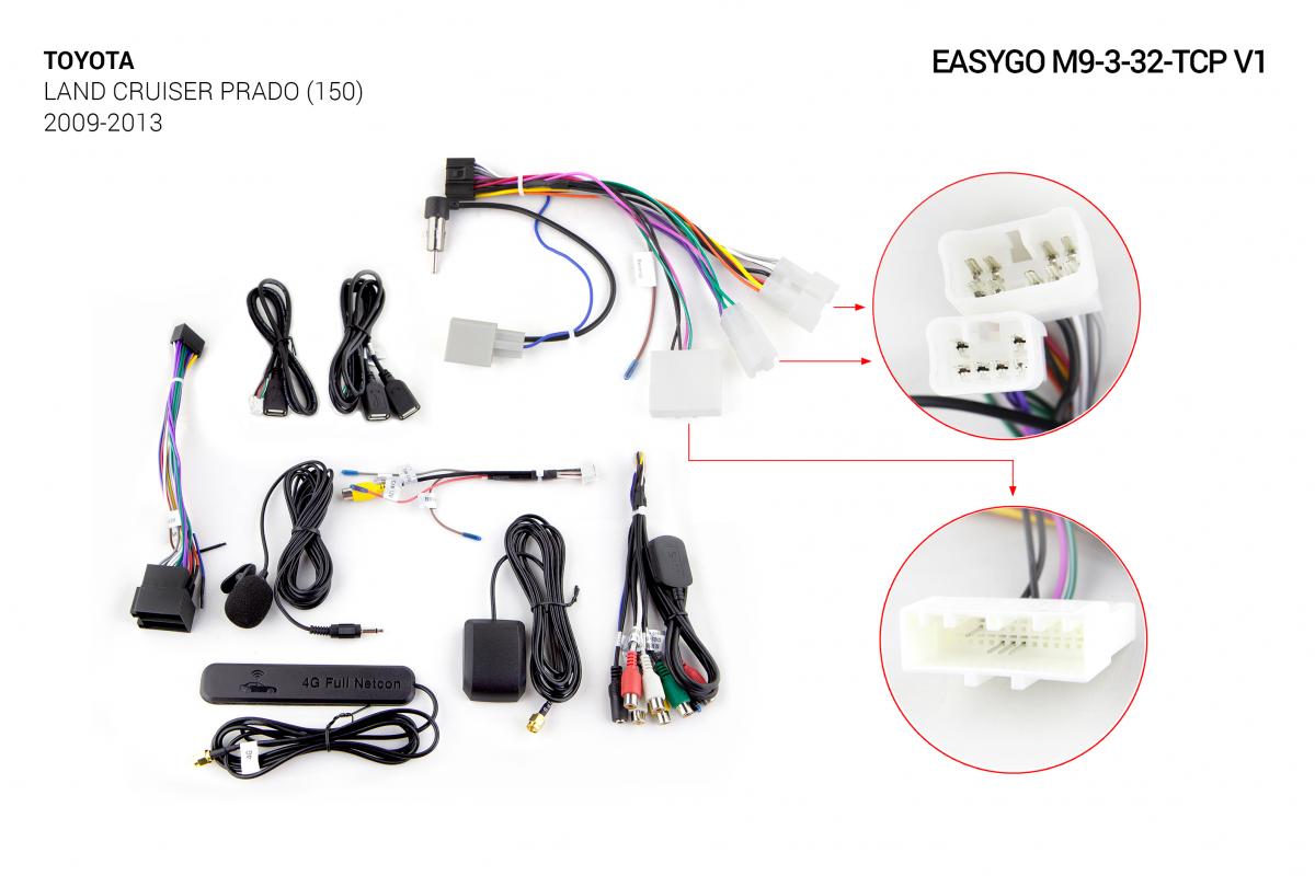 Штатна мультимедійна система EasyGo M9-3-32-TCP v1 Toyota Land Cruiser Prado (150) 2009-2013