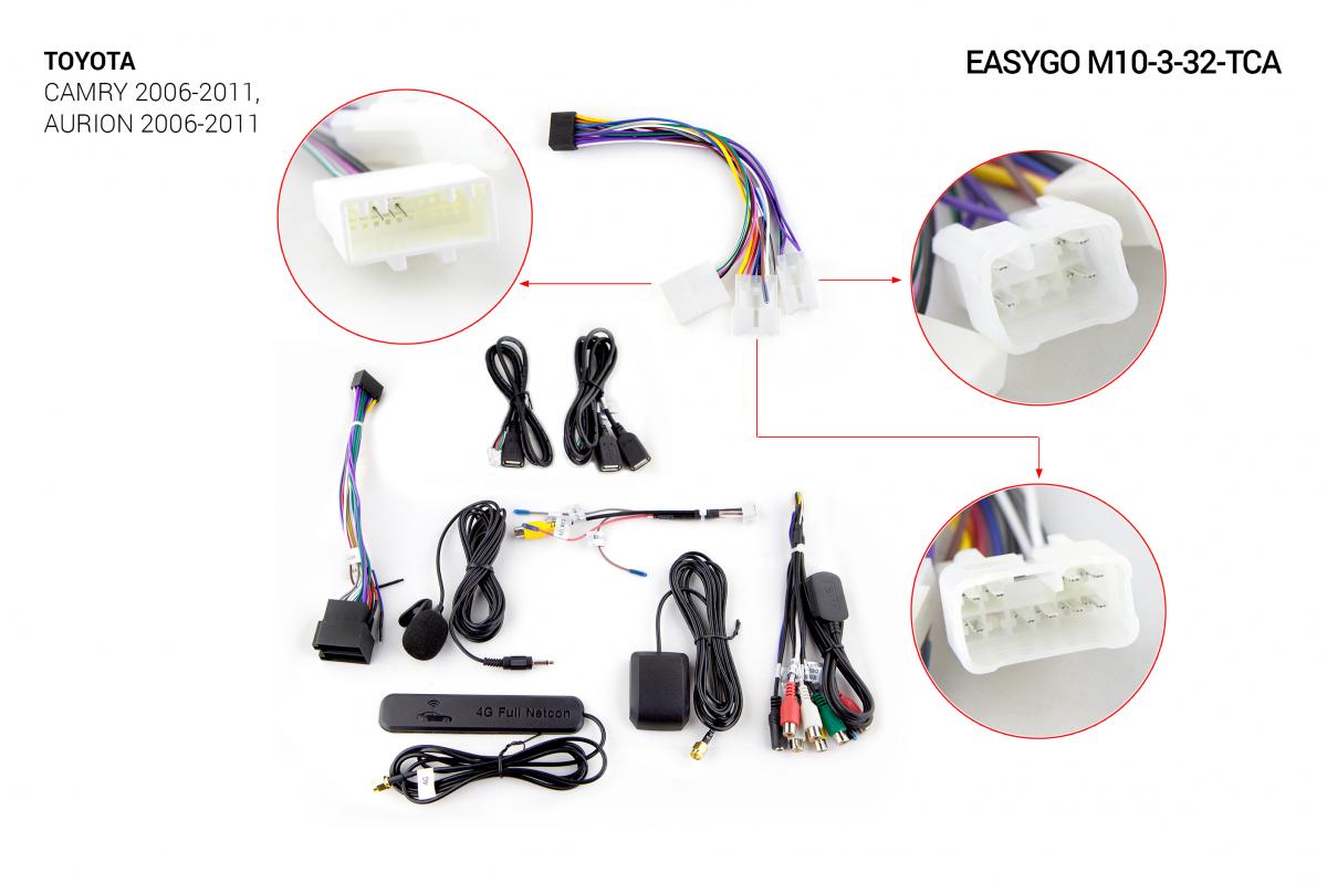 Штатная автомагнитола EasyGo M10-3-32-TCA Toyota: Camry (2006-2011); Aurion (2006-2011)