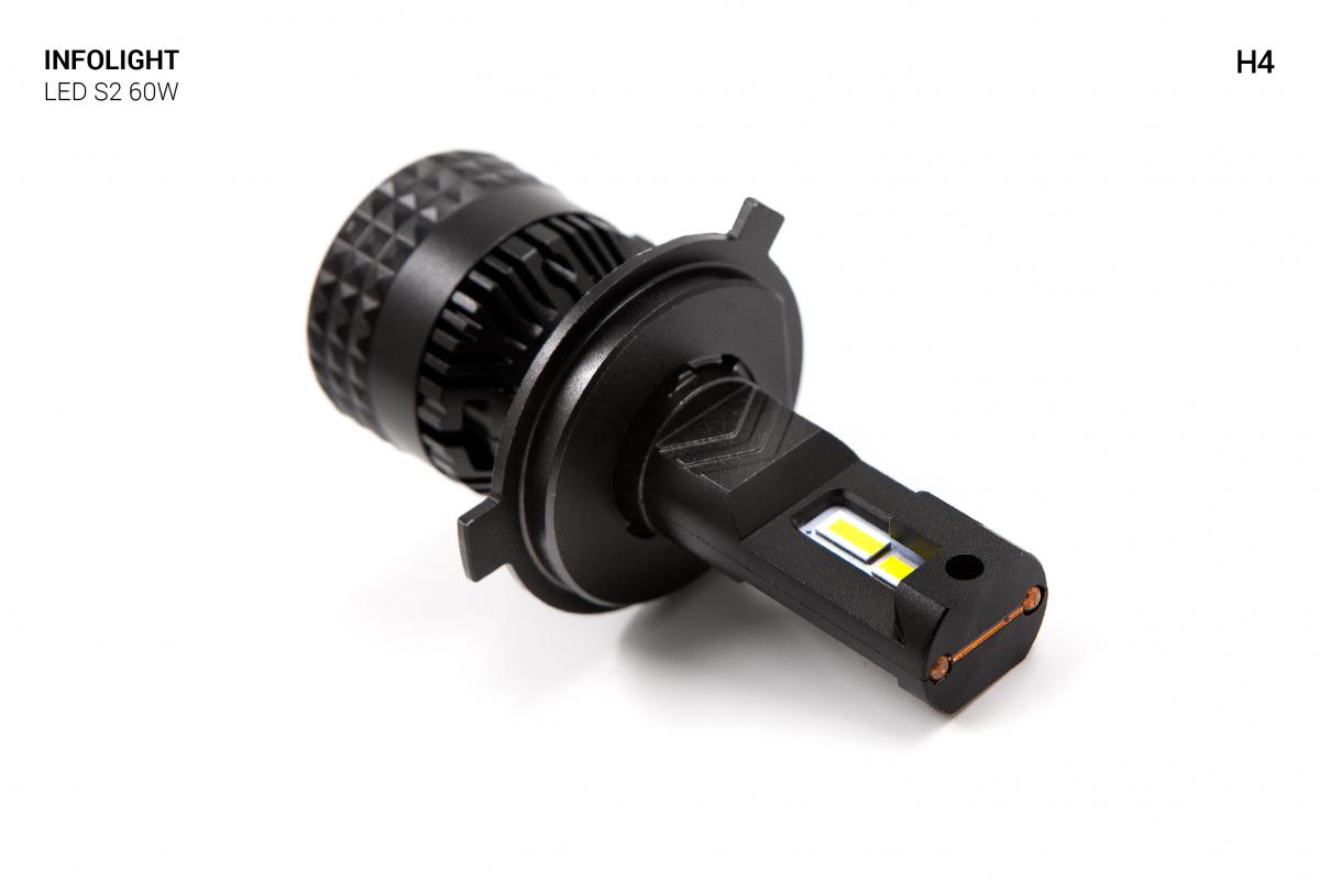 Комплект світлодіодних ламп Infolight S2 H4 60W