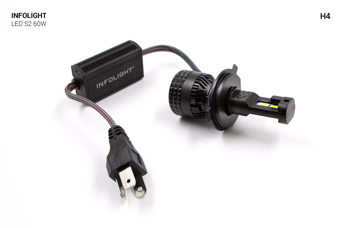 Комплект світлодіодних ламп Infolight S2 H4 60W