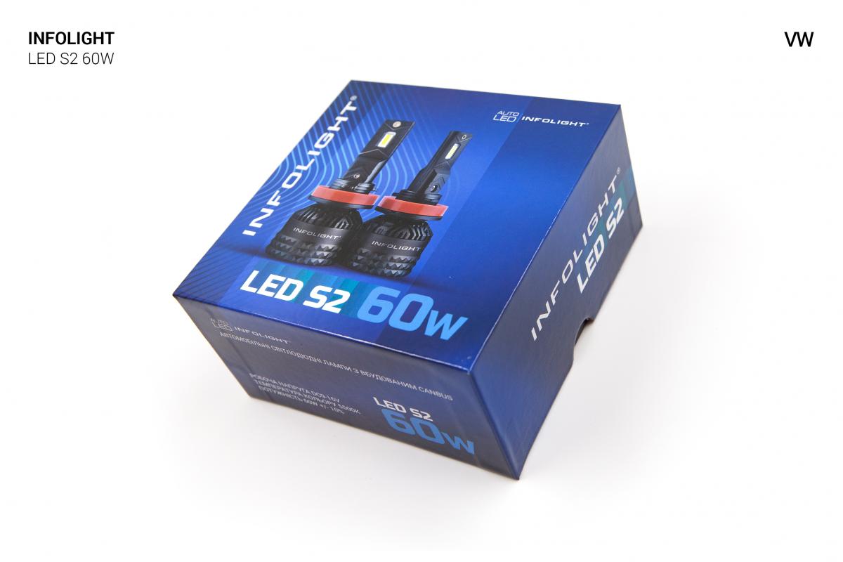 Комплект світлодіодних ламп Infolight S2 H7 VW 60W