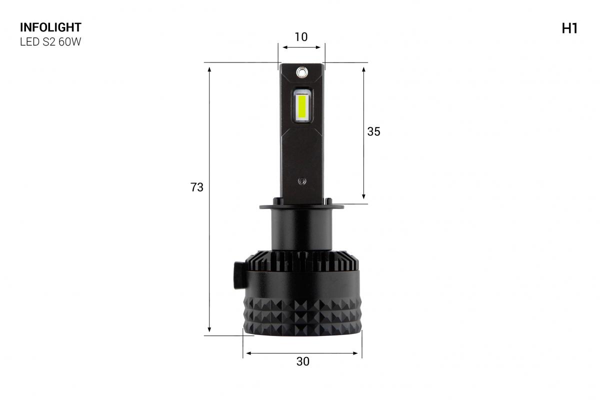 Комплект світлодіодних ламп Infolight S2 H1 60W