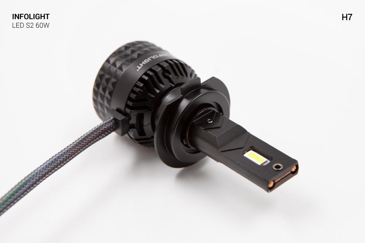 Комплект світлодіодних ламп Infolight S2 H7 60W