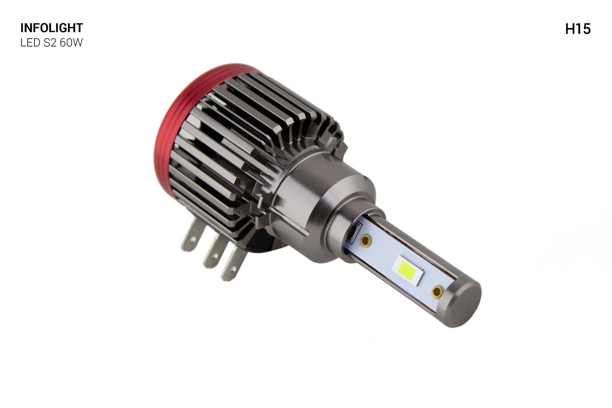 Комплект светодиодных ламп Infolight S2 H15 60W