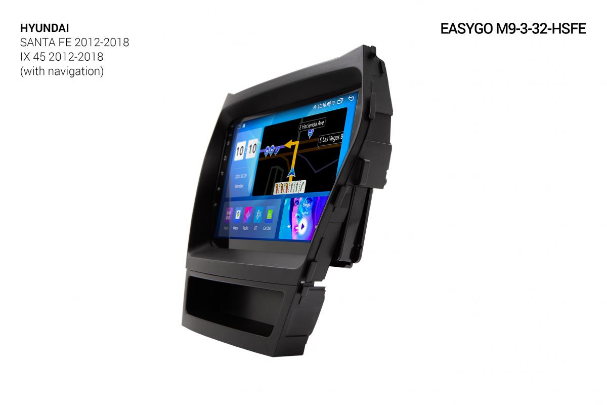 Штатная автомагнитола EasyGo M9-3-32-HSFE Hyundai Santa Fe, iX-45 2012-2018