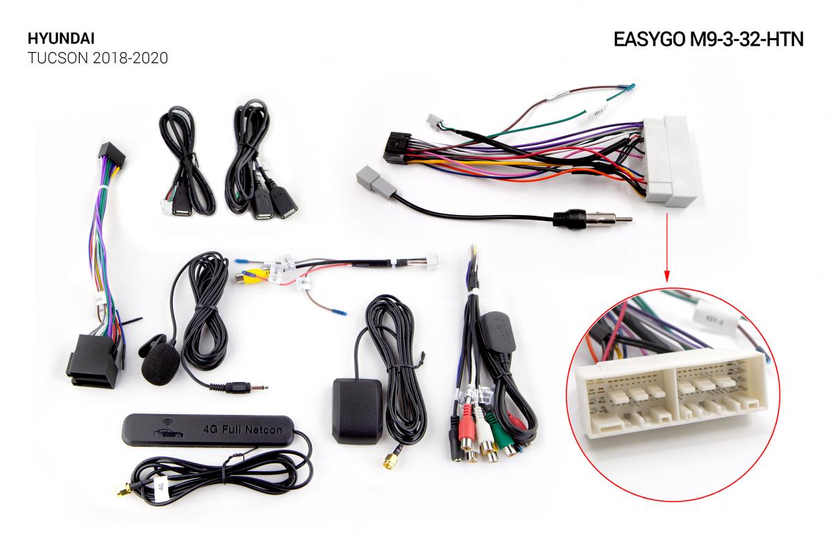 Штатная автомагнитола EasyGo M9-3-32-HTN Hyundai Tucson 2018-2020