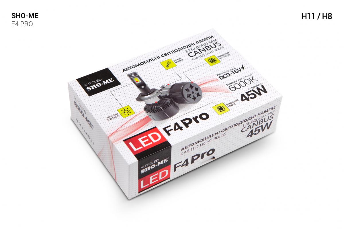 Комплект світлодіодних ламп Sho-Me F4-Pro H11 45W