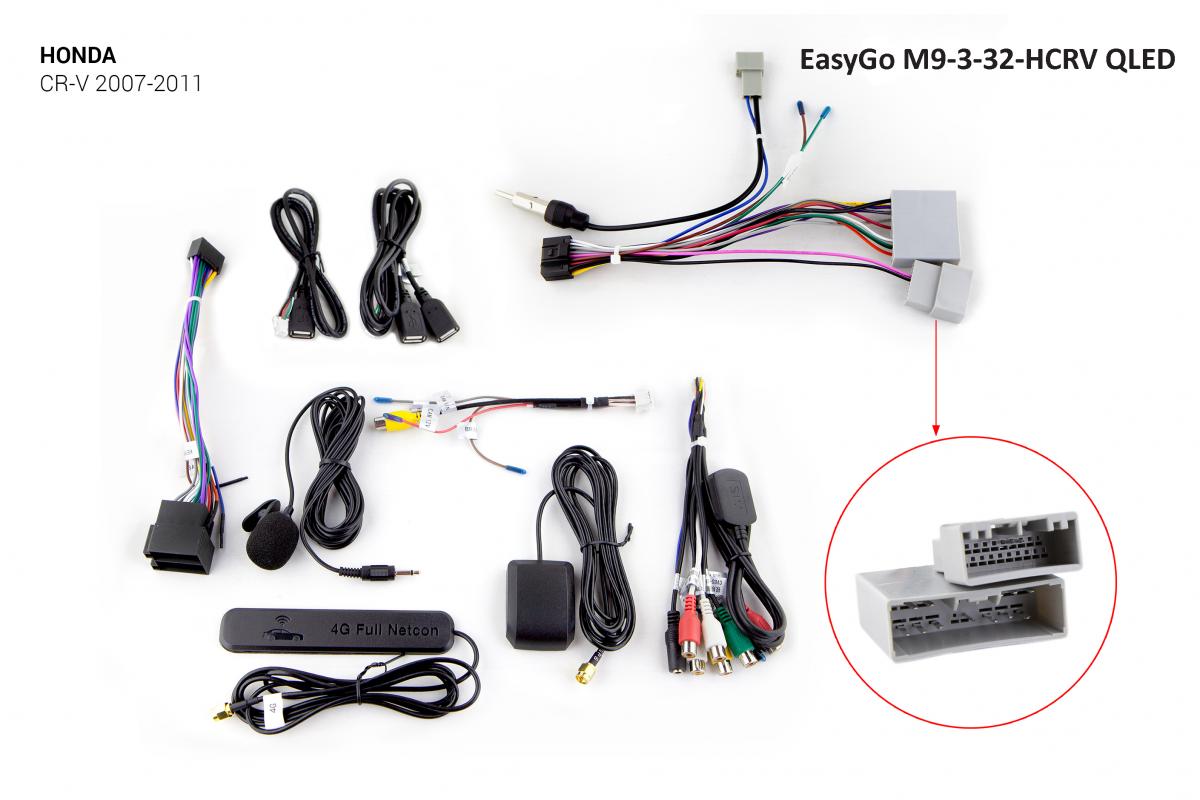 Штатна автомагнітола EasyGo M9-3-32-HCRV QLED Honda CR-V 2007-2011