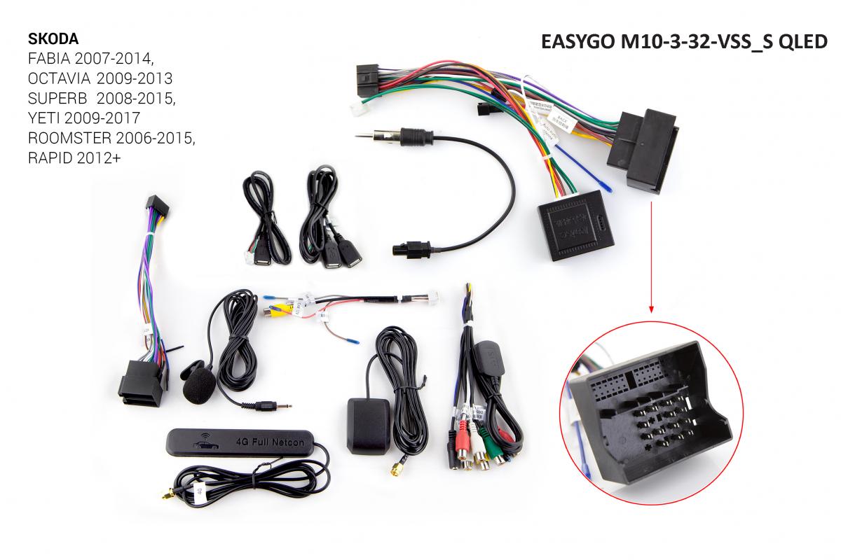 Штатний головний пристрій EasyGo M10-3-32-VSS_S QLED Skoda