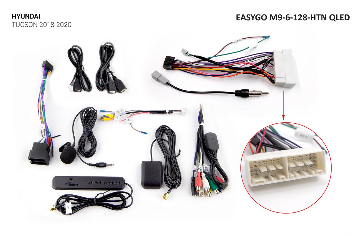 Штатное головное устройство EasyGo M9-6-128-HTN QLED Hyundai Tucson