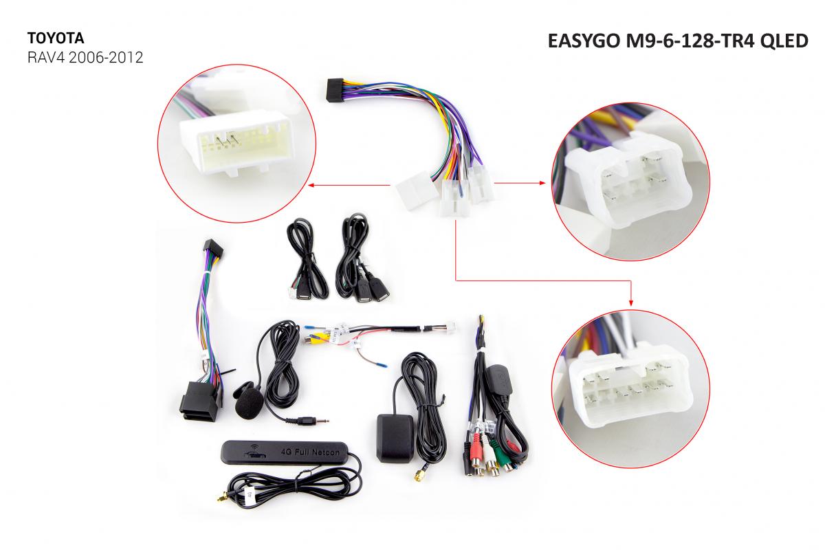 Штатний головний пристрій EasyGo M9-6-128-TR4 QLED Toyota RAV4