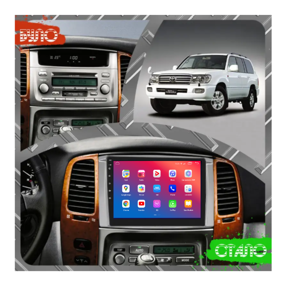Штатное головное устройство EasyGo TOY909-G10 9 inch Toyota Land Cruiser (100) 2003-2008
