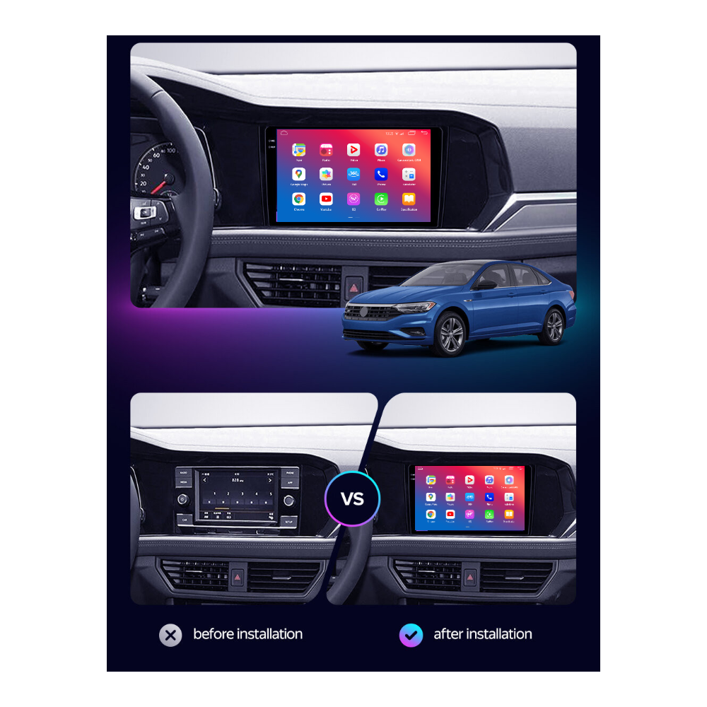 Штатное головное устройство EasyGo VW902-G10 9 inch 