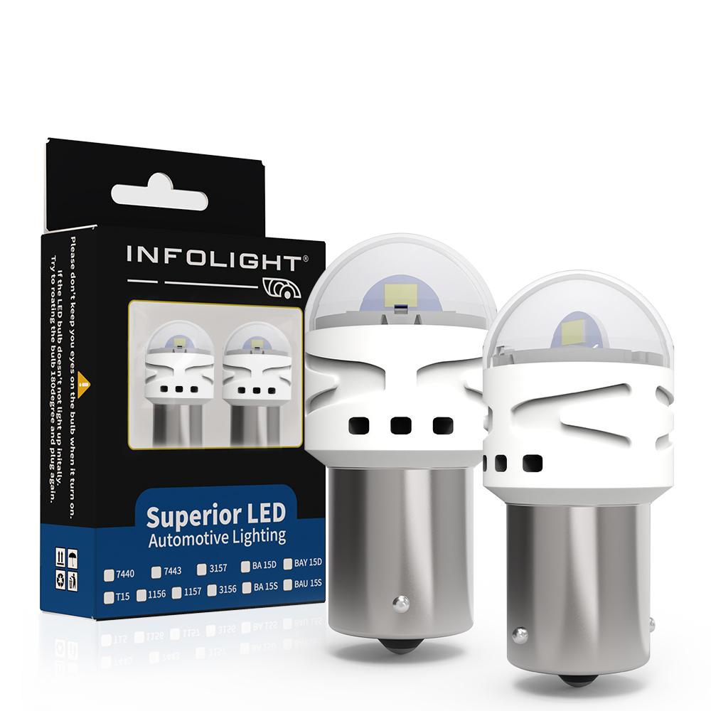 Комплект світлодіодних ламп Infolight P21/5W, BAY15D (1157)