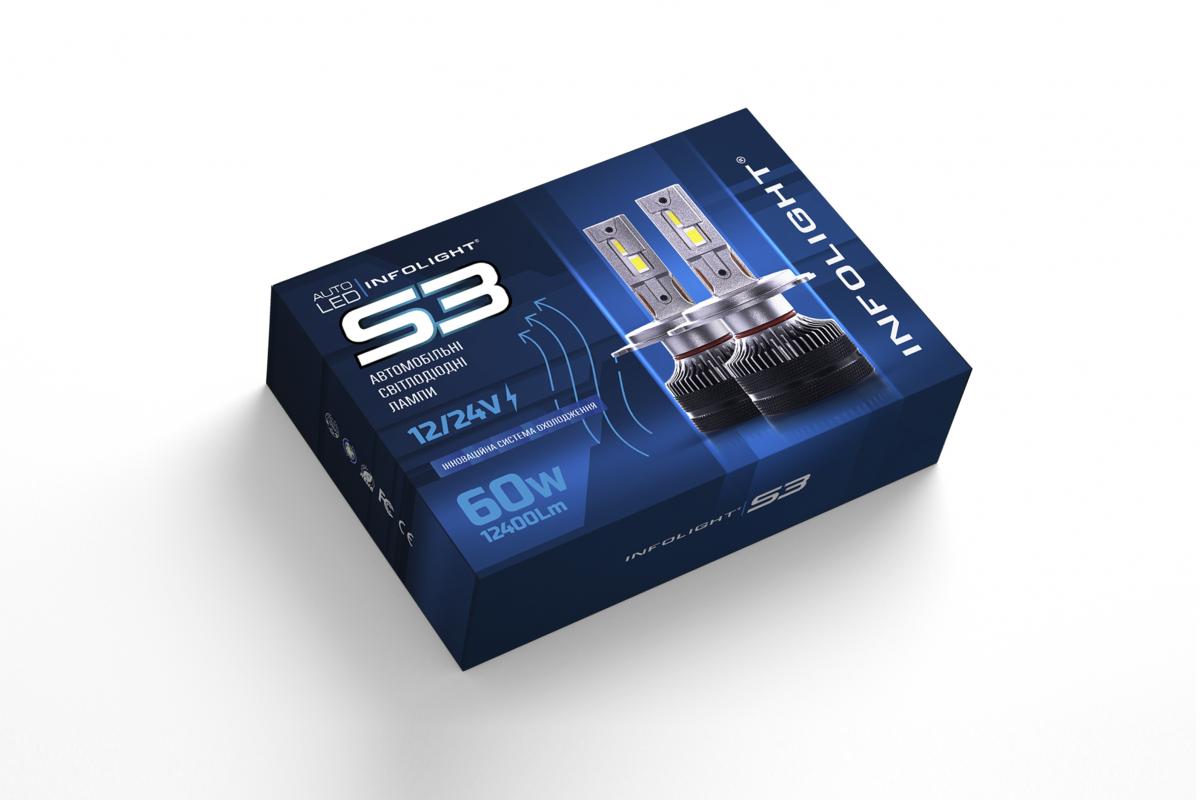 Комплект світлодіодних ламп Infolight S3 H7 VW v2 60W