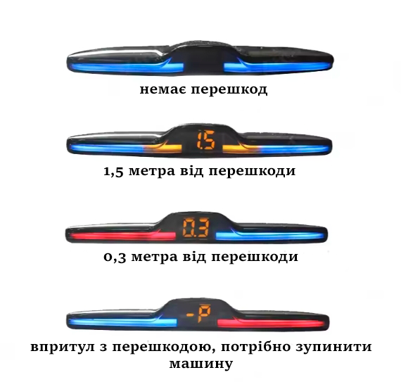 Парковочный радар Falcon 777 silver-8 sensor