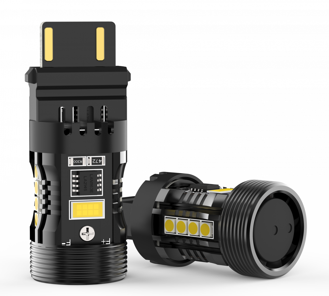 Комплект светодиодных ламп Infolight P27/7W (3157) Canbus Red