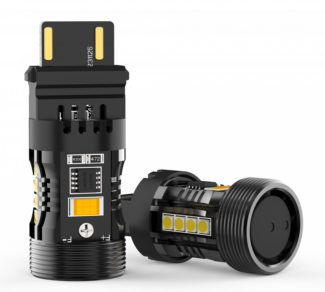 Комплект светодиодных ламп Infolight P27/7W (3157) Canbus Red