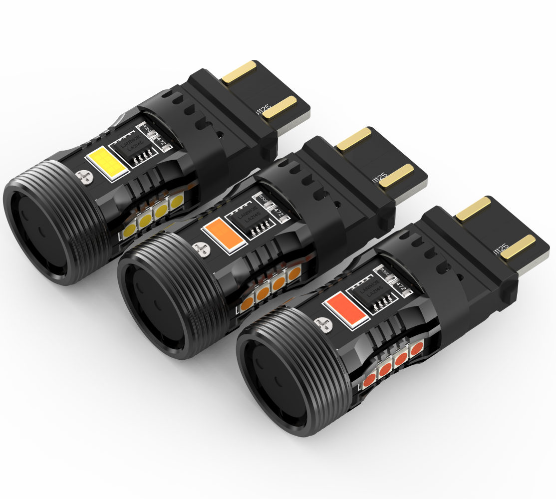 Комплект светодиодных ламп Infolight P27/7W (3157) Canbus Red