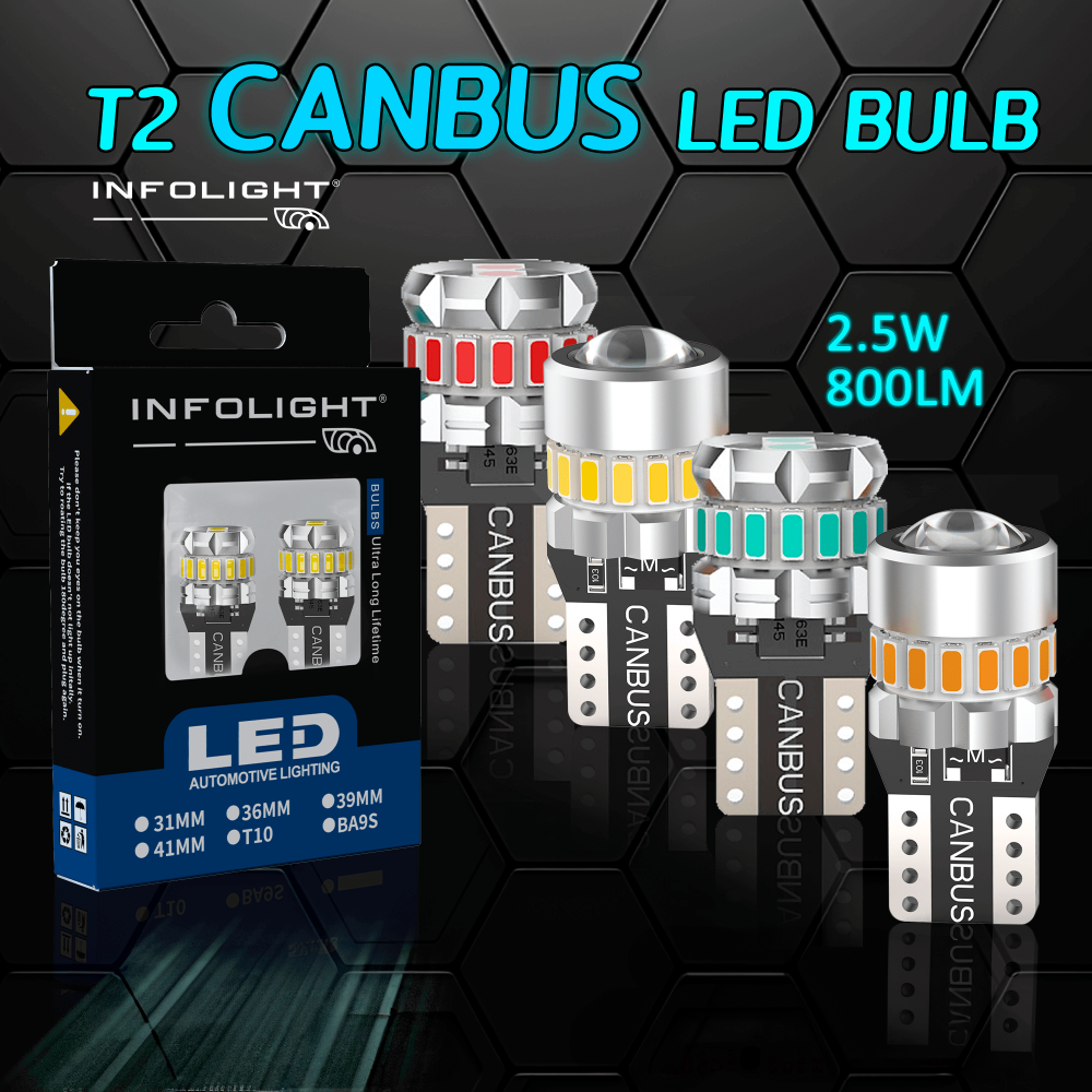 Комплект светодиодных ламп Infolight T10(w5w) Canbus White