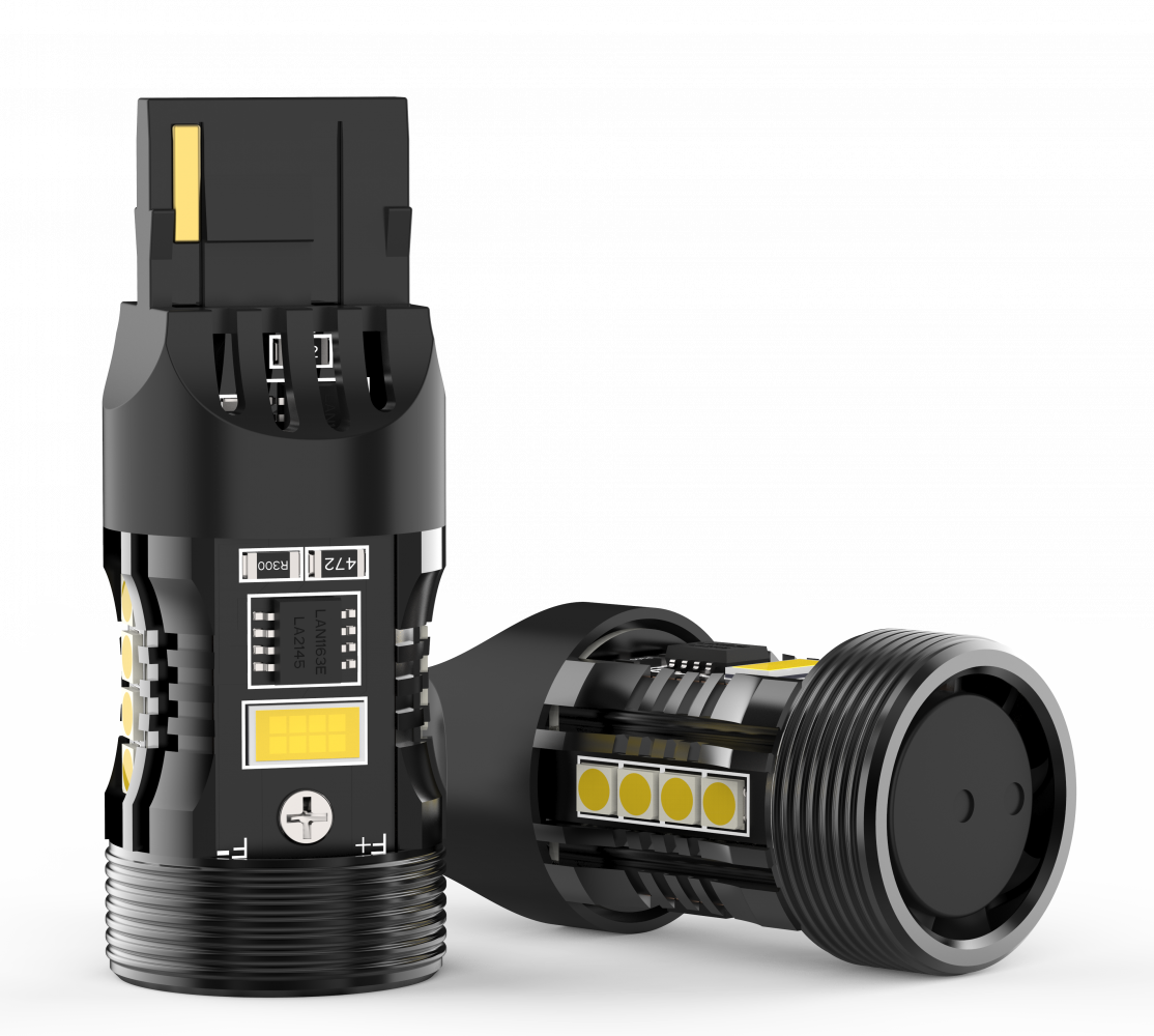 Комплект світлодіодних ламп Infolight T20, 7440 (w21w) Canbus Amber